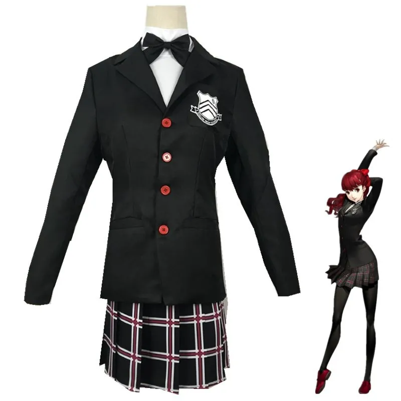 

Yoshizawa Suits Kasumi School Uniform Outfit Persona 5 Kurusu Akira Joker Uniform Campus Cos Cosplay Costume Halloween Full Set