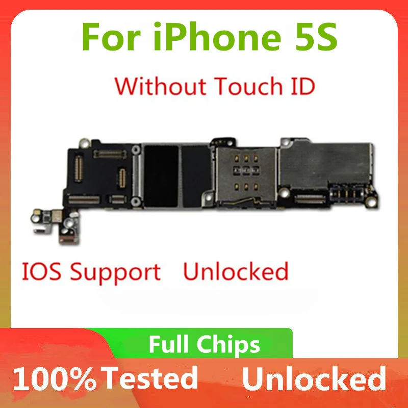 Оригинальная разблокированная материнская плата для iPhone 5S 7 Plus 8 6P P с Touch ID Clean IMEI
