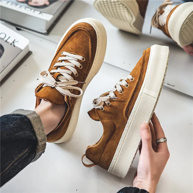 Summer Chunky Men's Skate Sneakers Comfortable Anit-slip Skateboard Shoes For Men Fashion Breathable Mens Casual Sports Shoes