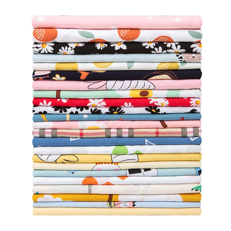 145 см X 50 см хлопковая шелковая ткань с мультяшным принтом, Летнее Детское платье, пижама с цветочным рисунком, хлопковая ткань