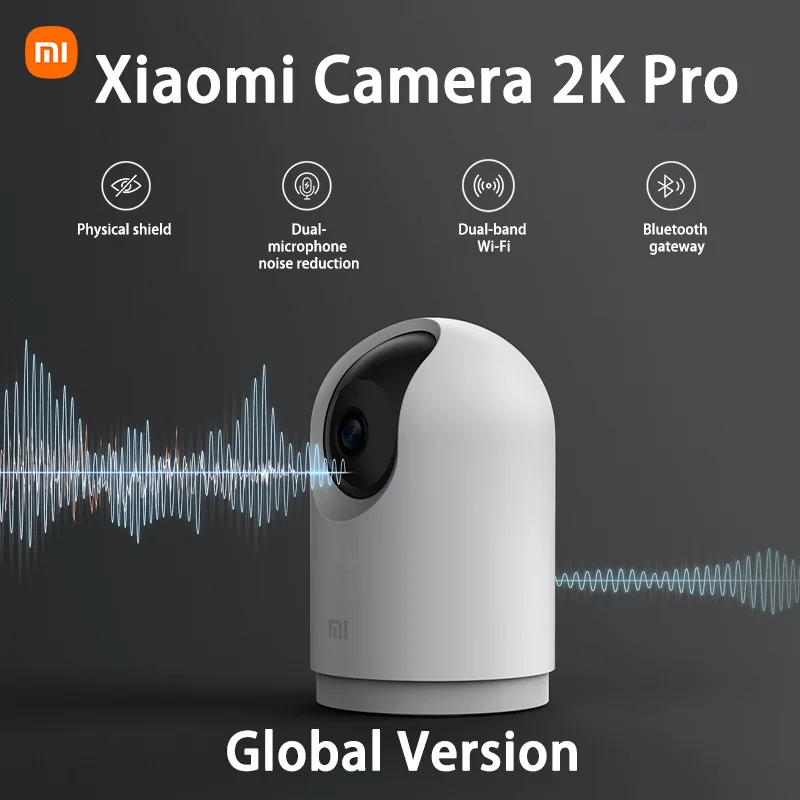 

Global version xiaomi mi camera 2k pro 360° 1296p hd wifi night vision baby safety monitor webcam video ia human detection