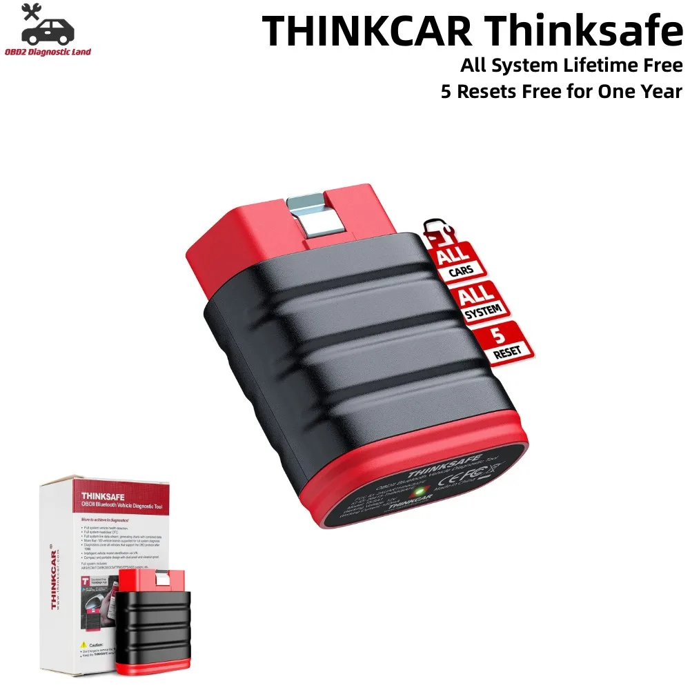 

Новинка 2023 г., диагностический инструмент THINKCAR Thinksafe OBD2, полный прибор для считывания кодов OBD 2, 5 функций сброса для IOS и Android PK Thinkdiag