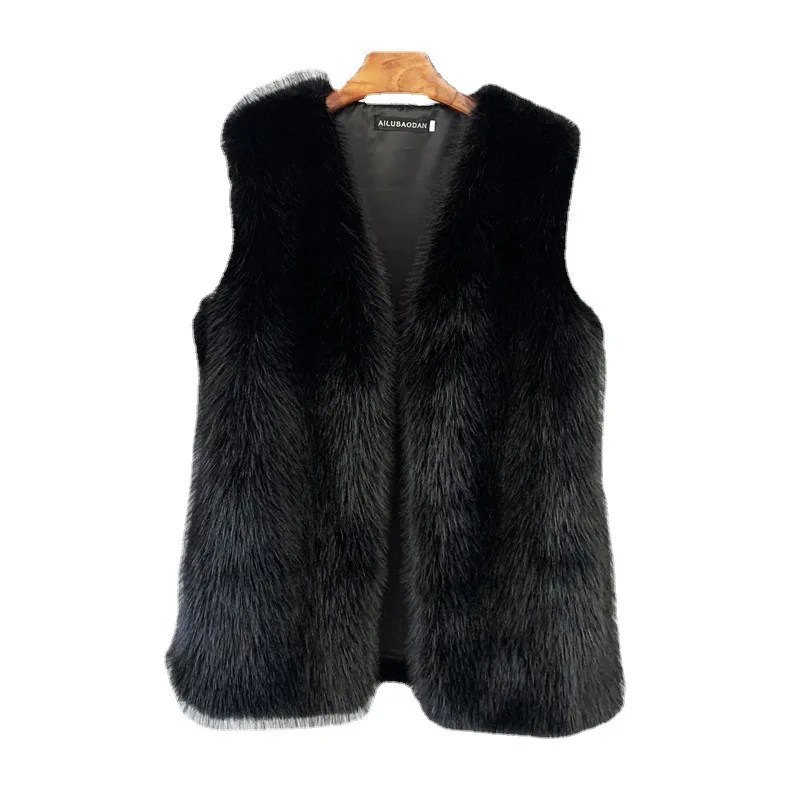 Sleeveless Fur Coat Manteau Femme Hiver Winter Jacket Women 2022 Vest Warm Women Vest Coat Soft Basics  Flocking Top