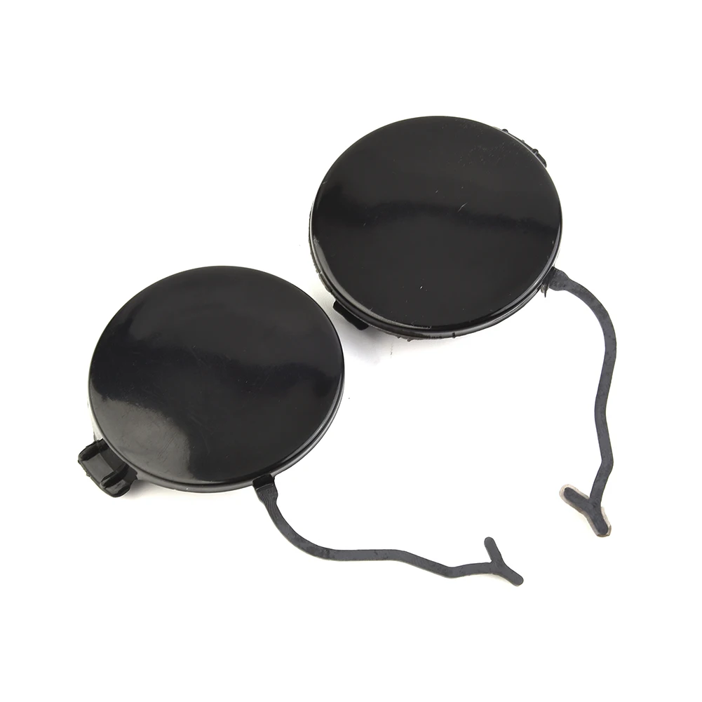 

Bumper Tow Hook Front Left Right 2 Pcs Drag Hook Eye Cover Front Bumper Replacement 2pcs 5cm BLACK New Unpainted