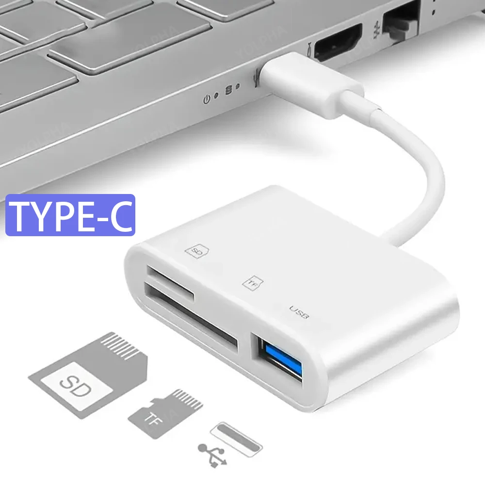 

3In1 Multi Port Hub Converter TF SD Memory Card Reader OTG Writer for IPad Pro Huawei Macbook Samsung Xiaomi Cardreader Adapter