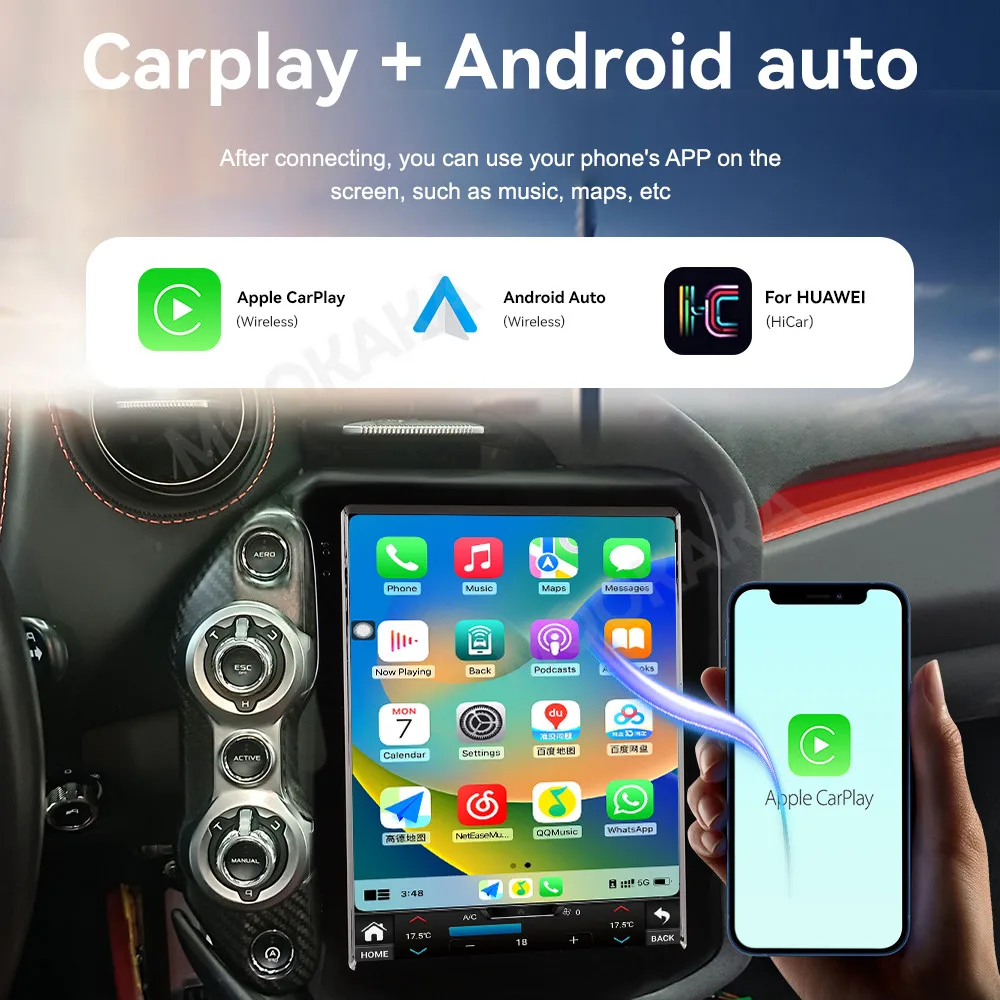 10 4-дюймовый Android 13 0 12 + 256 ГБ Tesla экран автомобильный мультимедийный DSP-плеер для