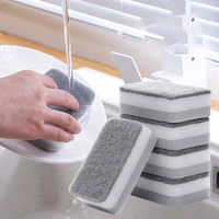 5pcs microfiber high density sponge kitchen cleaning tools washing towels wiping rags sponge scouring pad dish cleaning cloth