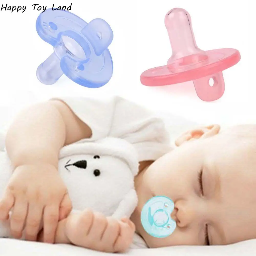 

Newborn Baby Soft Silicone Pacifier Round Orthodontic Dummy Pacifier Teat Nipple Soother Thumb Play Mouth Baby Care Supplies