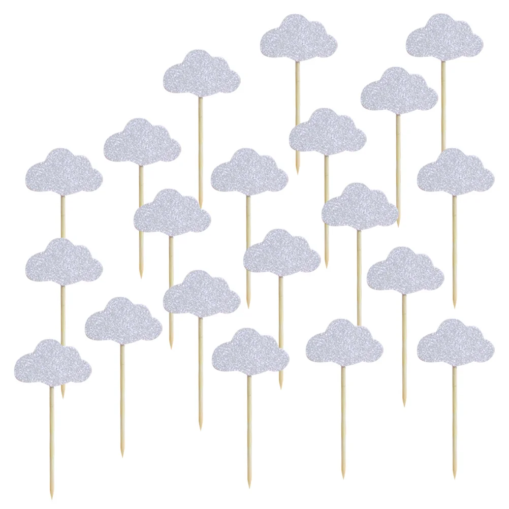 

20 PCS Cupcake Decorating Cloud Cake Decor Paper Cup Cupcake Picks Cloud Cupcake Toppers Cloud Cake Picks