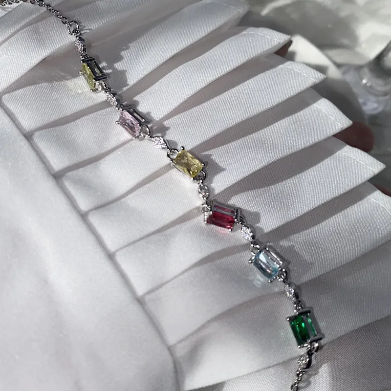 Милый и милый браслет Seiko с кристаллическим элементом MDLFES Moissanite покрытый