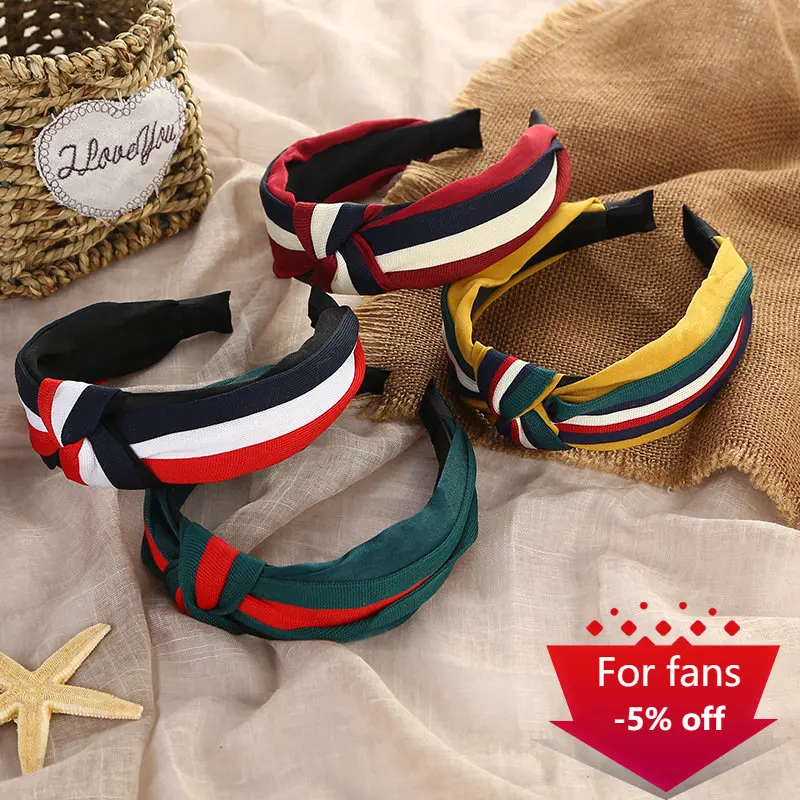

Hair Hoop and Hairpin for Women Bezel Stripe Against Color Clip Head Accessories Wide Brim Female Hair Bands Accessories