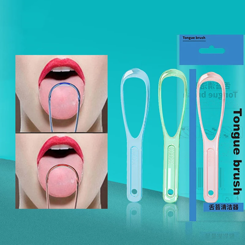 

1PC Tongue Scraper Plastic Oral Tongue Cleaner Mouth Brush Reusable Fresh Breath Maker