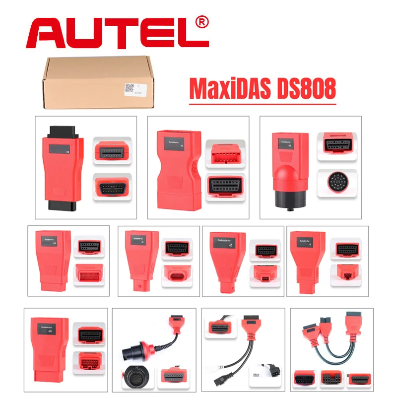 Autel полный комплект быстрорежущих и разъемов для DS808/MK808/MP808 (только кабели и разъемы)