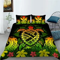 european pattern hot sale soft bedding set 3d digital turtle printing 23pcs high quality duvet cover set esdeeuus size
