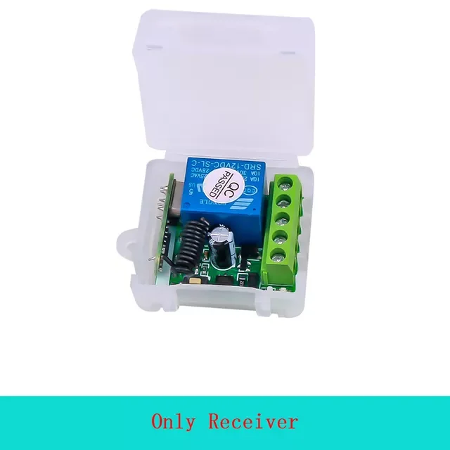 

DC12V 10A Relay 1 CH Wireless RF Remote Control Switch Transmitter with Receiver Module 433mhz LED Remote Control