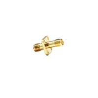 1pc sma female jack to female rf coax adapter convertor 4 hole panel mount long version goldplated new wholesale