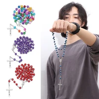 1 pc new women gifts necklace set cross rosary rosary beads various styles catholic necklace