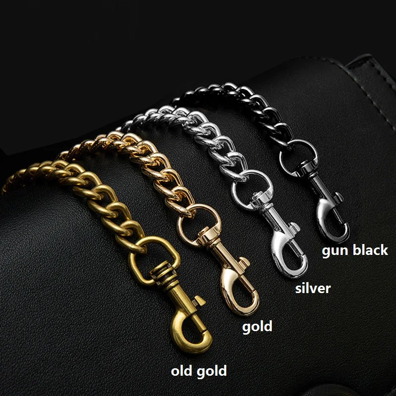 Free Shipping  10mm Metal Chain With Pearl Women Bag Strap Replace Handbag Schoolbag Chains