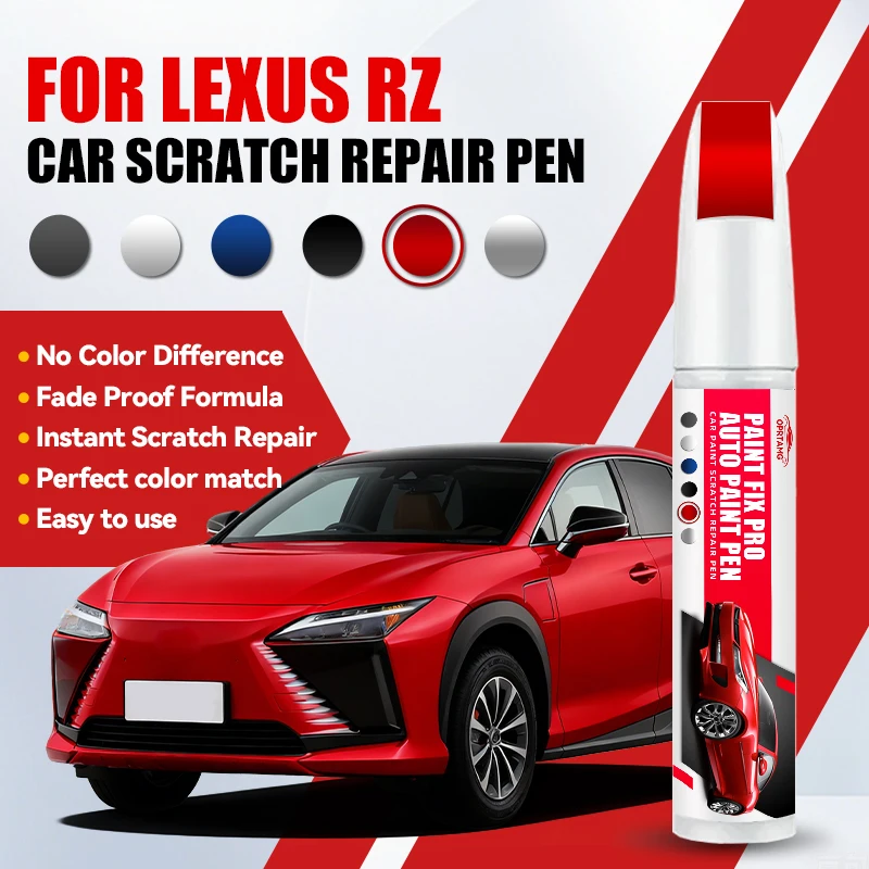 Фото Ручка-корректор для ремонта лакокрасочного покрытия Lexus RZ, аксессуары для устранения царапин, красный 719, серый KNA, белый, черный GND, синий №1