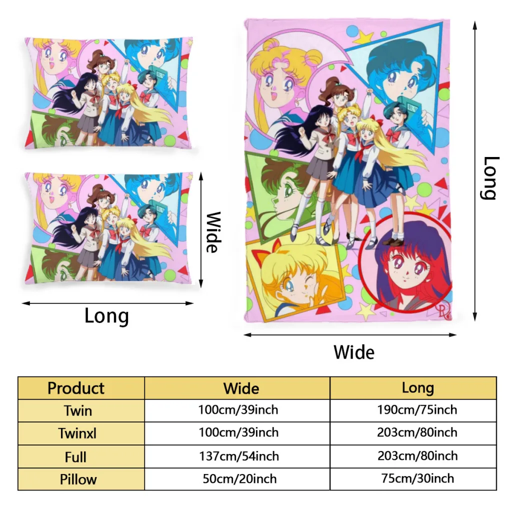 Комплект простыней Сейлор Мун одеяло пододеяльник пододеяльники одинарное