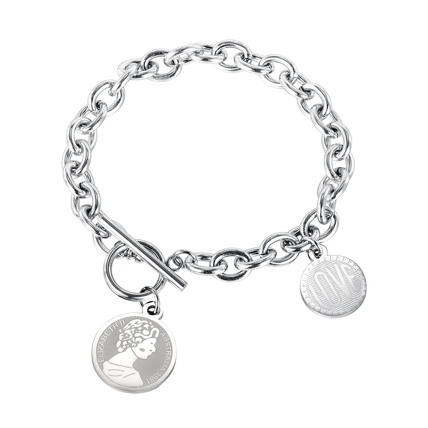

Original Sufeng Personality Fashion Titanium Steel Bracelet Female Cold Wind Korean Simple OT Buckle Hand Ornaments