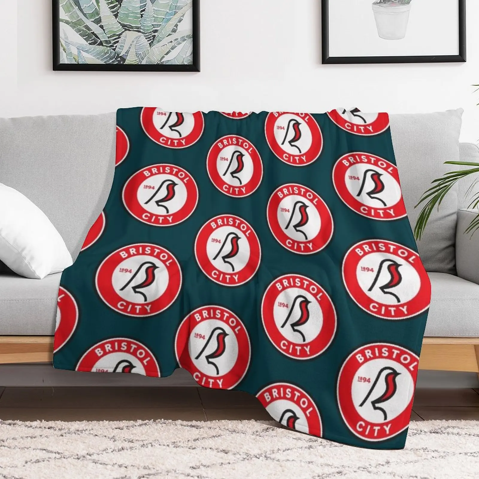 Одеяло Bristol city s движущееся декоративное меховое одеяло для дивана