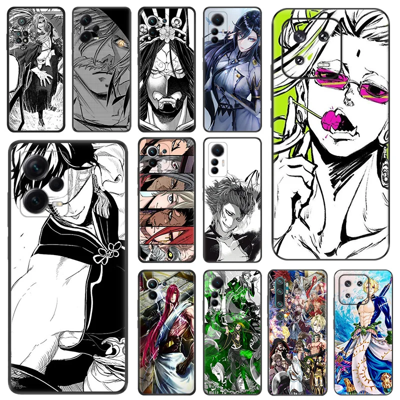 Record of Ragnarok Anime Black Anti-Drop Phone Case For Redmi Note 12 Pro 11 11S Prime 11E 11T SE 10 Lite 10S A1 Plus 10C Cover