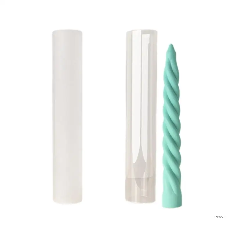 Длинная цилиндрическая силиконовая форма спиральная для свечей ароматерапии