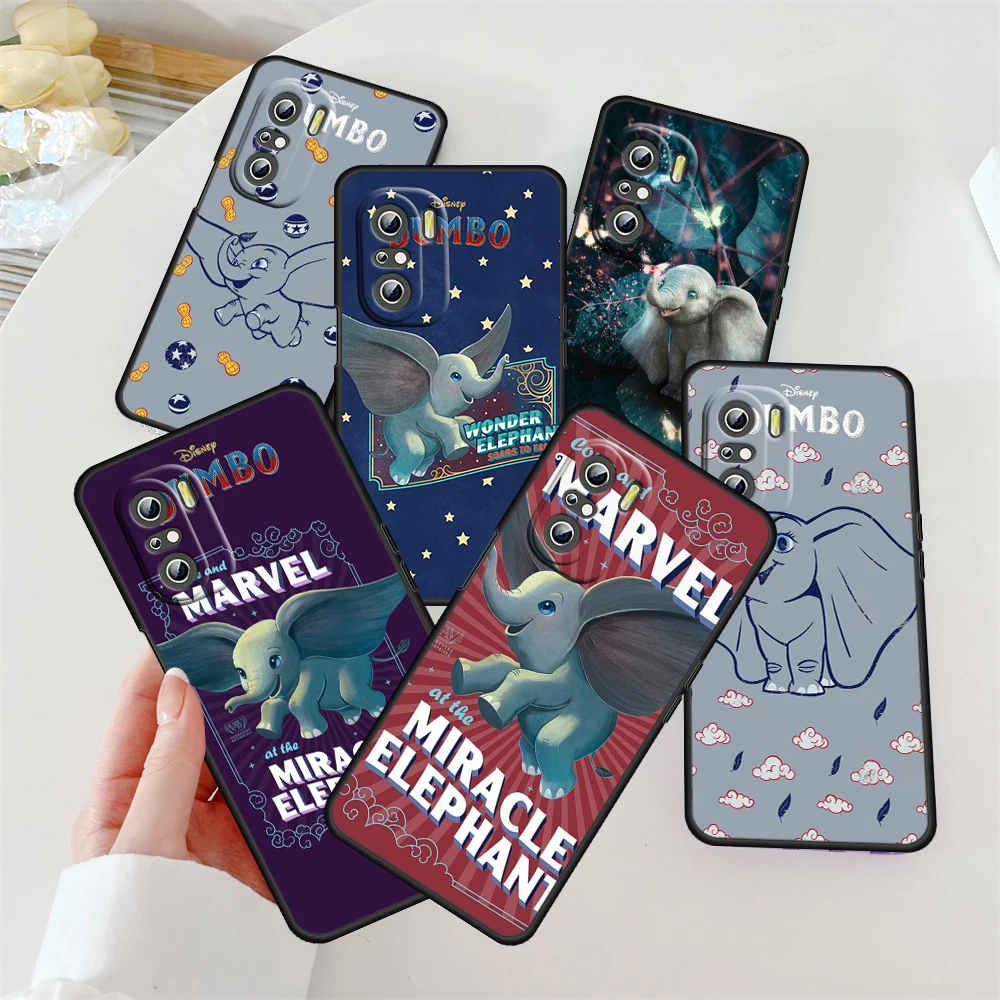 

Disney Dumbo Cute For OPPO Reno 9 8 7Z 6 5 4Z 2Z Lite Pro SE Neo 4G 5G Silicone Soft Black Phone Case