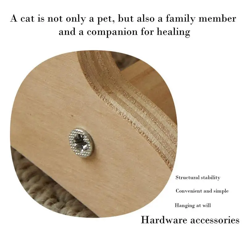 Деревянная кровать для кошек поднятый гамак пола серый износостойкий домашних