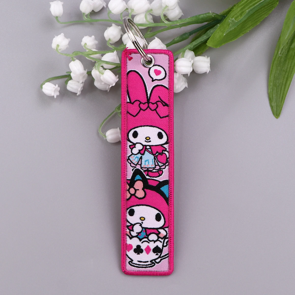 YQ2181 брелки для ключей с вышитым котом женщин брелок милые автомобильные ключи