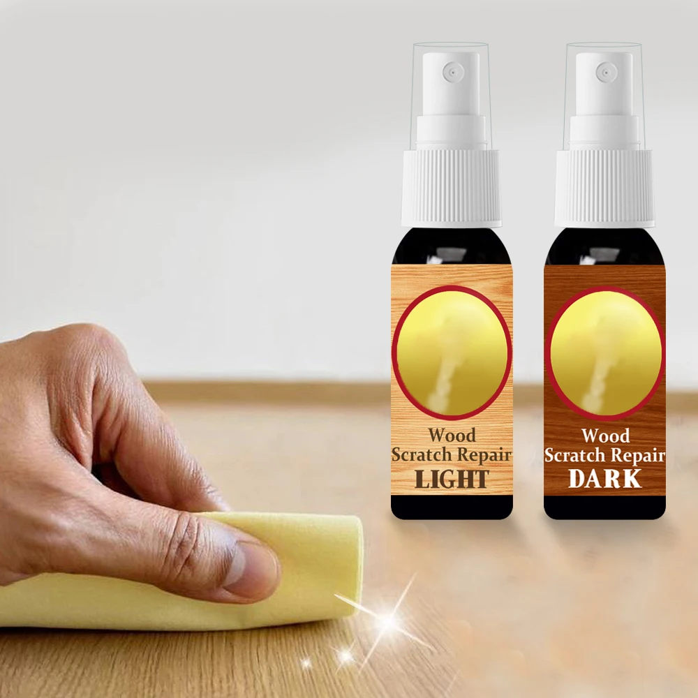 

2PCS Wood Furniture Floor Repair Paint Wax Wooden Furniture Refinishing Spray Furniture Scratch Fast Remover Repair Paint Tool