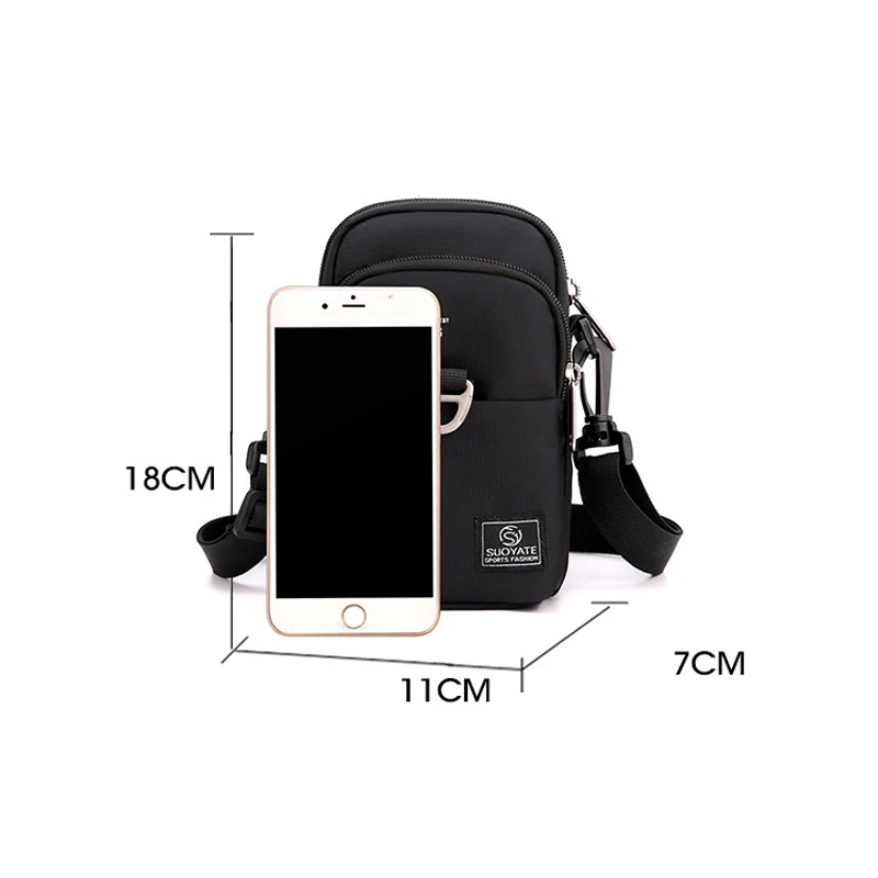 Men's Messenger Bags 2023 New Multifunction Male Crossbody Shoulder Bags Waterproof Nylon Waist Packs Cell Phone Flaps Purses