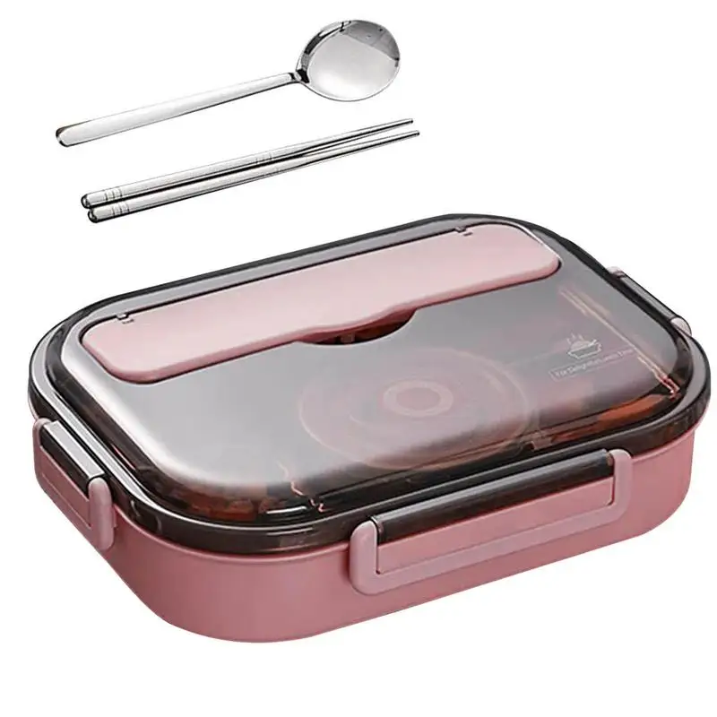 

Large Capacity Bento Box 4 Compartment Large Salad Container For Lunch Leak Proof Lunchbox 1500ml Thermal Adult Bento Lunch Box