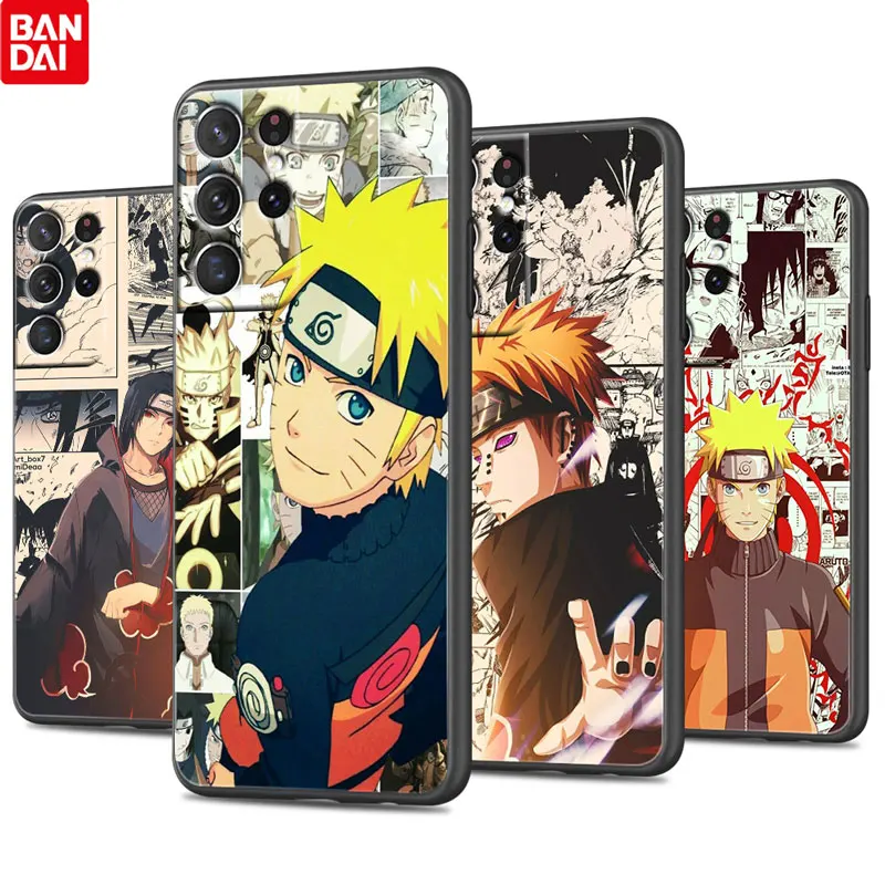 

Anime Naruto Japanese For Samsung Galaxy S22 S21 S20 Ultra Plus Pro S10 S9 S8 4G 5G Silicone Soft Black Phone Case Funda Coque