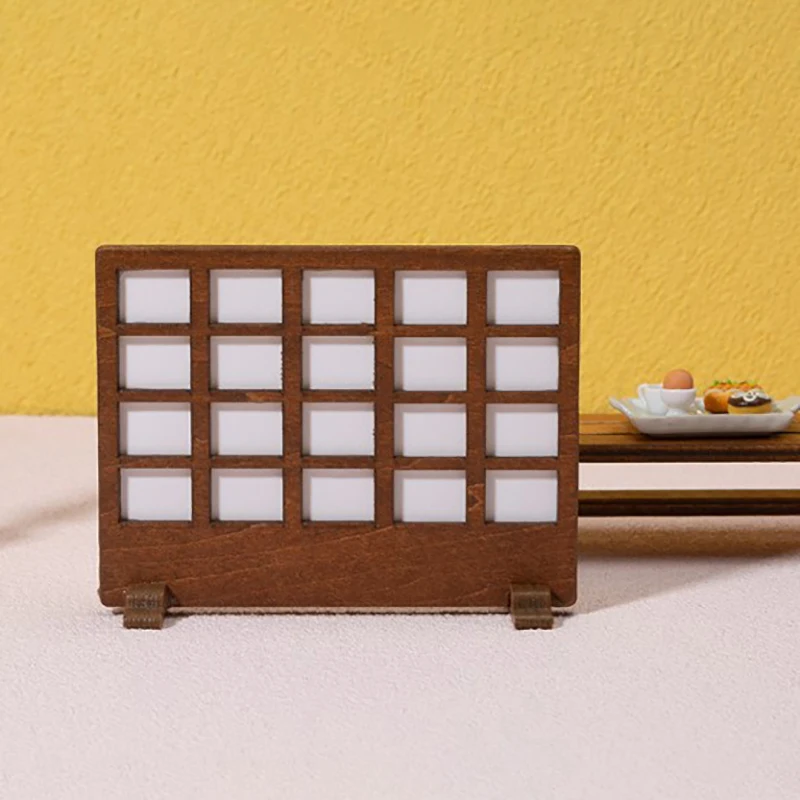 

1/12 Dollhouse Miniature Exquisite Wooden Screen Furniture Model For Doll Living Room Furniture Accessor Life Scene Ornament