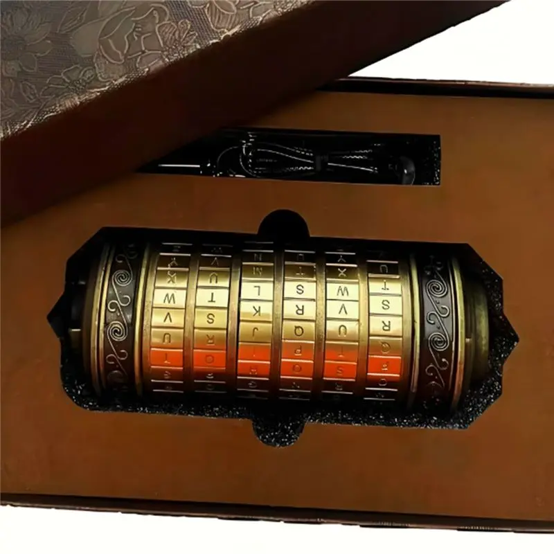Фото Металлические кодовые замки-криптоксы CYGJ-Da BRONZE для игрушек-головоломок, на День святого Валентина, для свадебного подарка №2