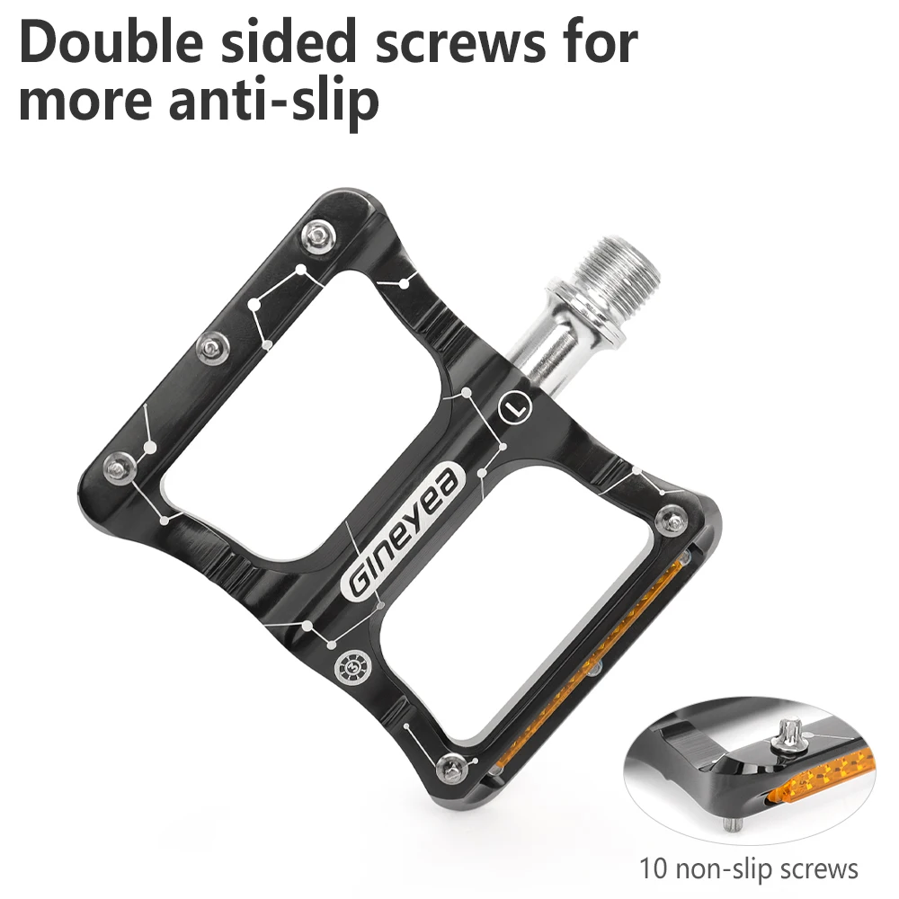 GINEYEA велосипедные педали с 3 подшипниками нескользящая педаль для горного