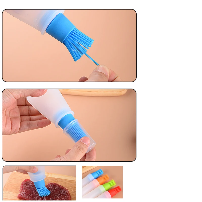 1 Pcs Portable Silicone Oil Bottle with Brush Grill Brushes Liquid Pastry Kitchen Baking BBQ Tool Tools for |