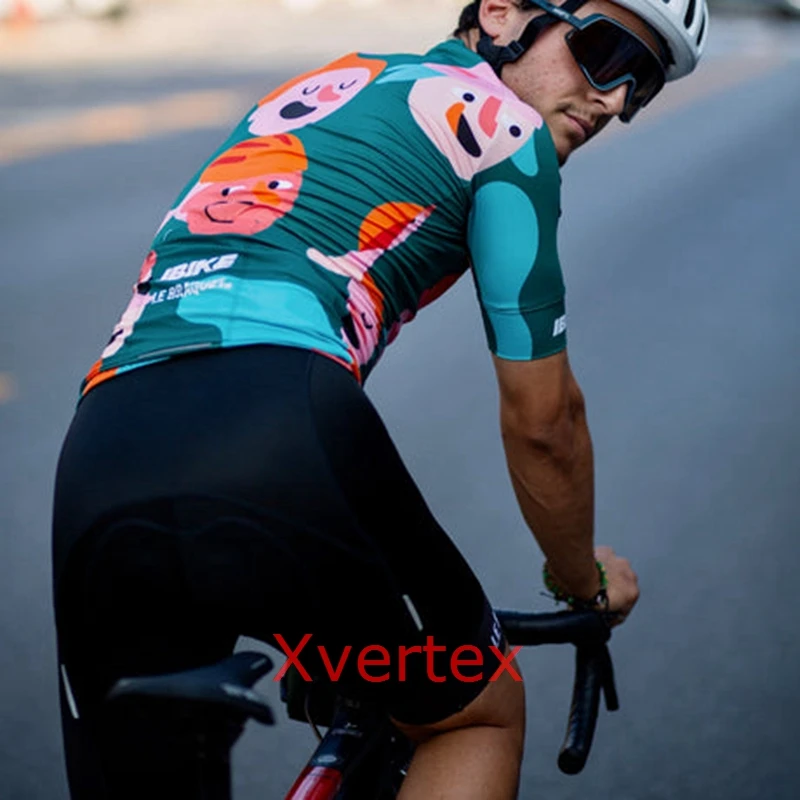 

2022 TEMPO IBIKE X CECILE GARIEPY Men MTB Bike Racing Suit Top Quality Short Sleeve Jersey GEL PAD Bib Shorts Speed Racing Shirt
