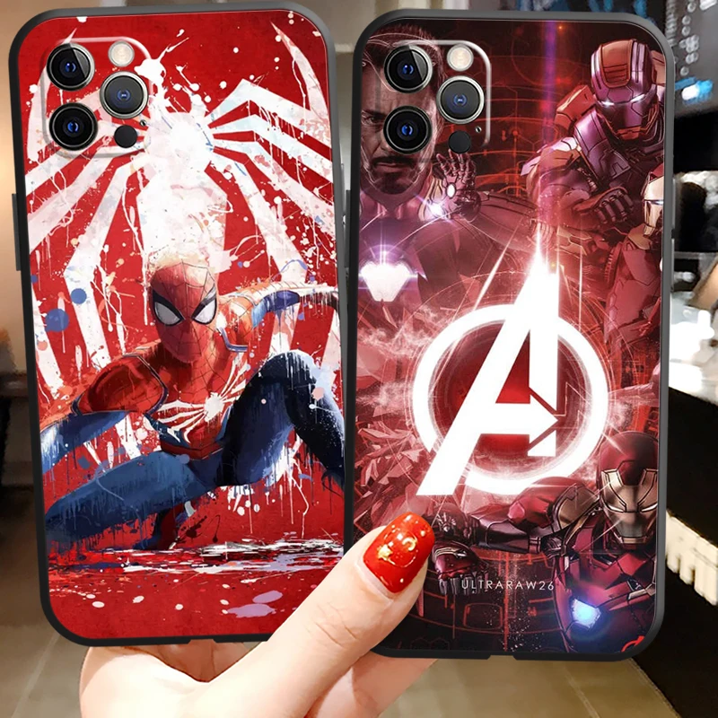 

Marvel US Logo Phone Cases For iPhone 11 12 Pro MAX 6S 7 8 Plus XS MAX 12 13 Mini X XR SE 2020 Back Cover Carcasa Soft TPU