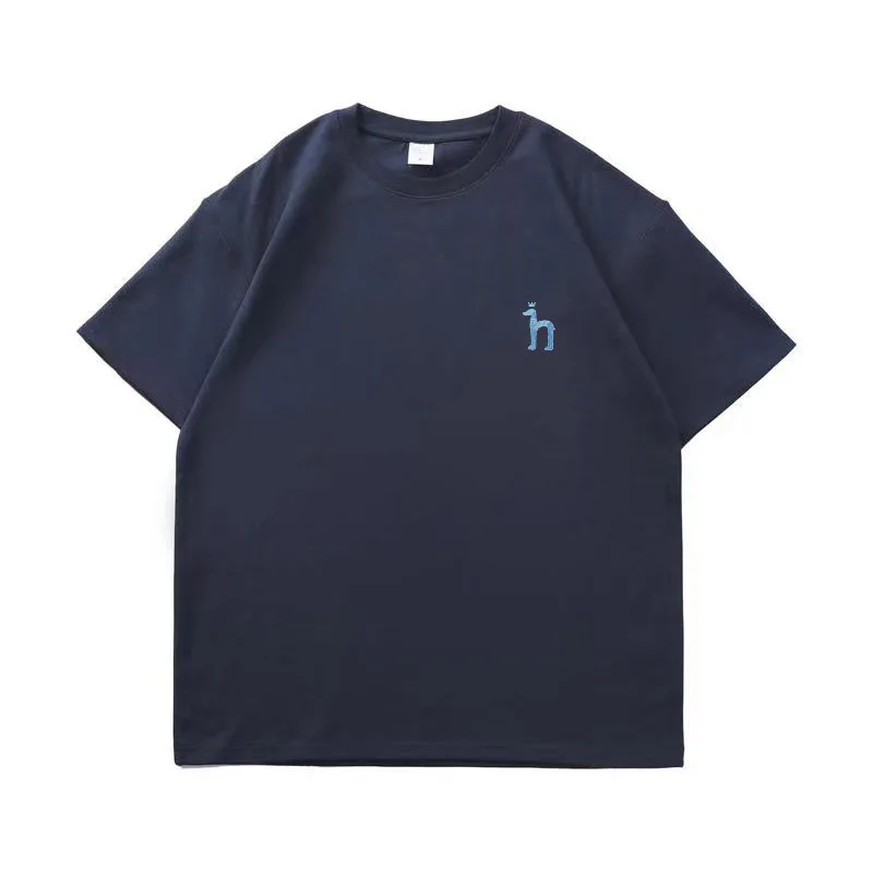 Embroidery T-Shirts for Men Women Short Sleeve 100% Cotton T-shirt Fashion Casual Simple Sports Shirt Loose Tops Tees