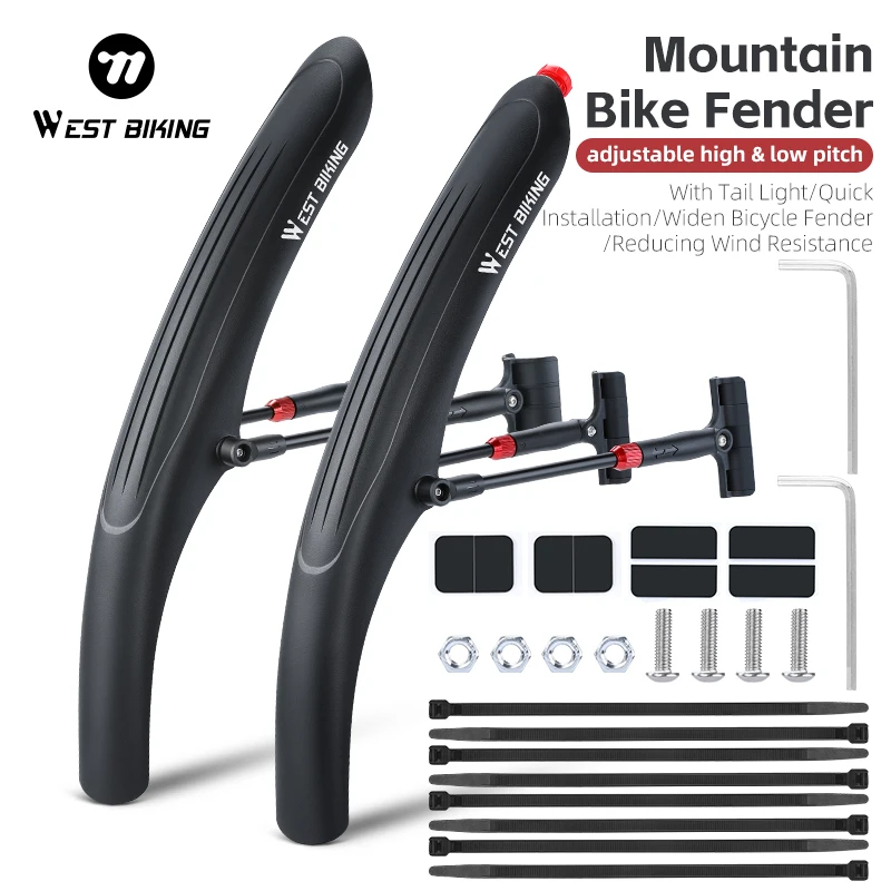 Крыло для горного велосипеда WEST BIKING расширенное и усиленное прочное lnnovative