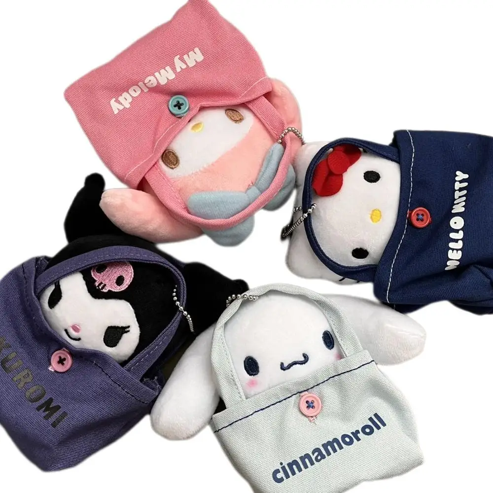 

Sanrioed Kt Cat Plush Keychain Pendant Kawaii Kuromi Cinnamoroll Bag Accessories Decorate Cartoon Anime Cute Melody Toys Keyring
