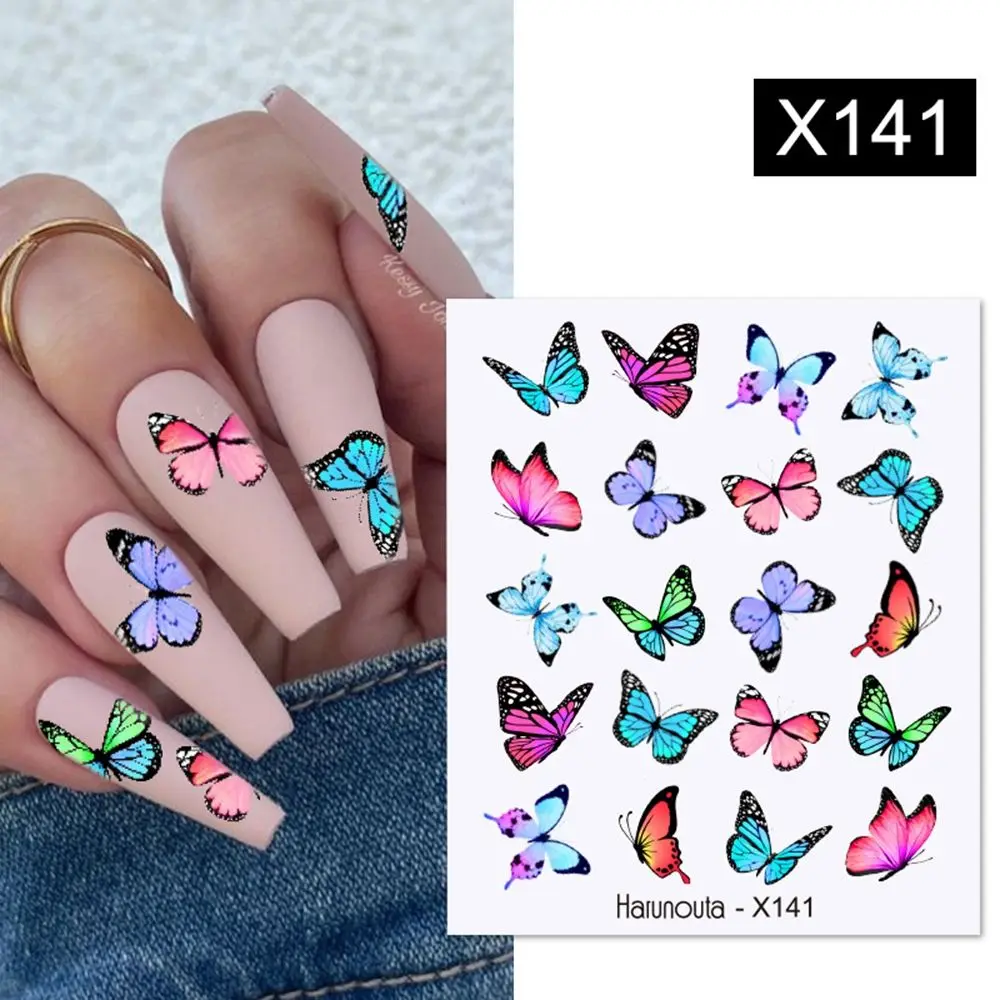

1 Sheet Fashion Decals Stylish Geometric Flower Pattern Slider Butterfly Nail Sticker Nail Art Decoration Manicure Tool