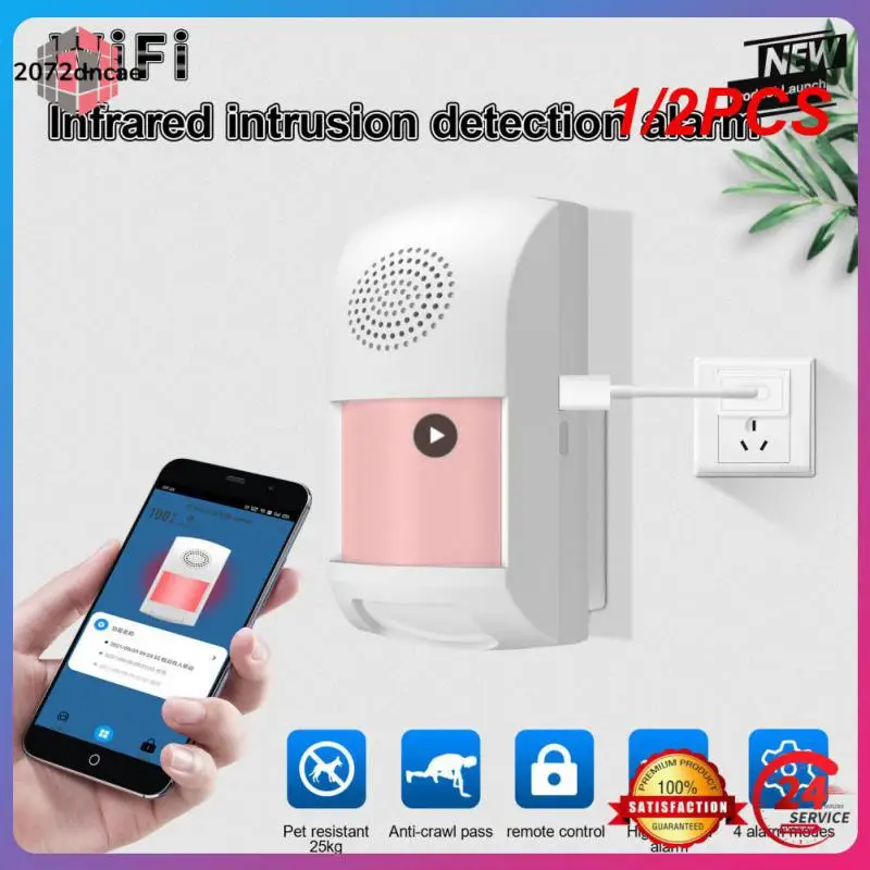 

1/2PCS Tuya WiFi Infrared Motion Detector PIR Sensor Smart Home Burglar Alarm Sensor Security Protection Remote Monitor Smart