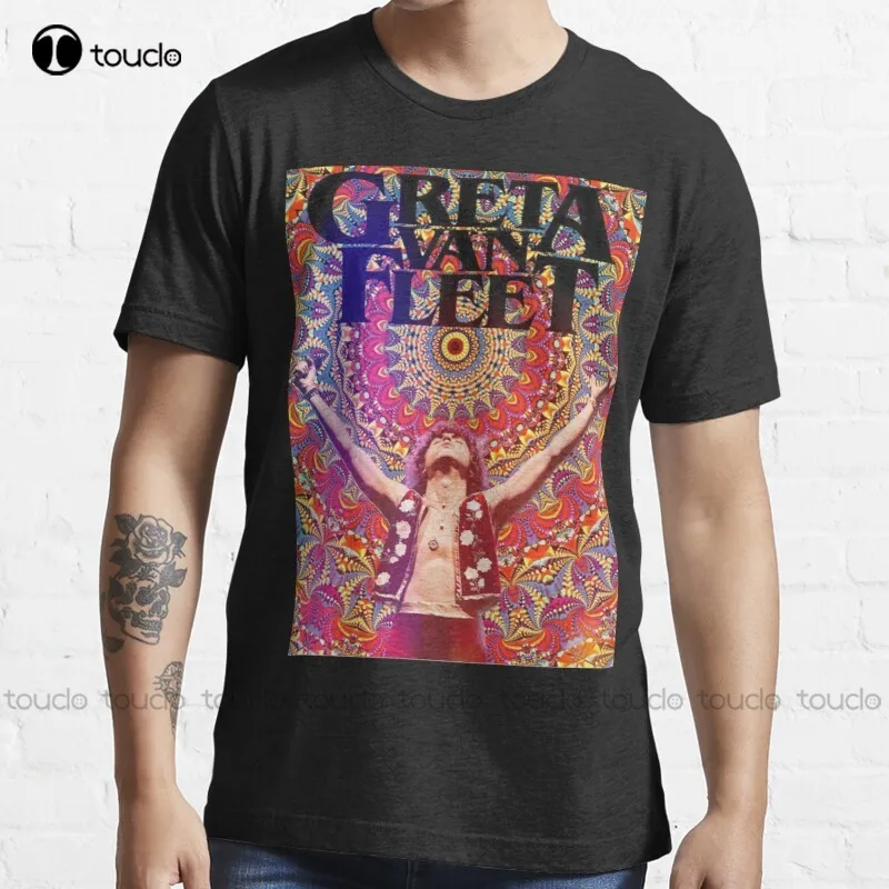 

New Gvf Country Greta Van Fleet T-Shirt Cotton Tee Shirt Custom Shirt Custom Aldult Teen Unisex Digital Printing Tee Shirt