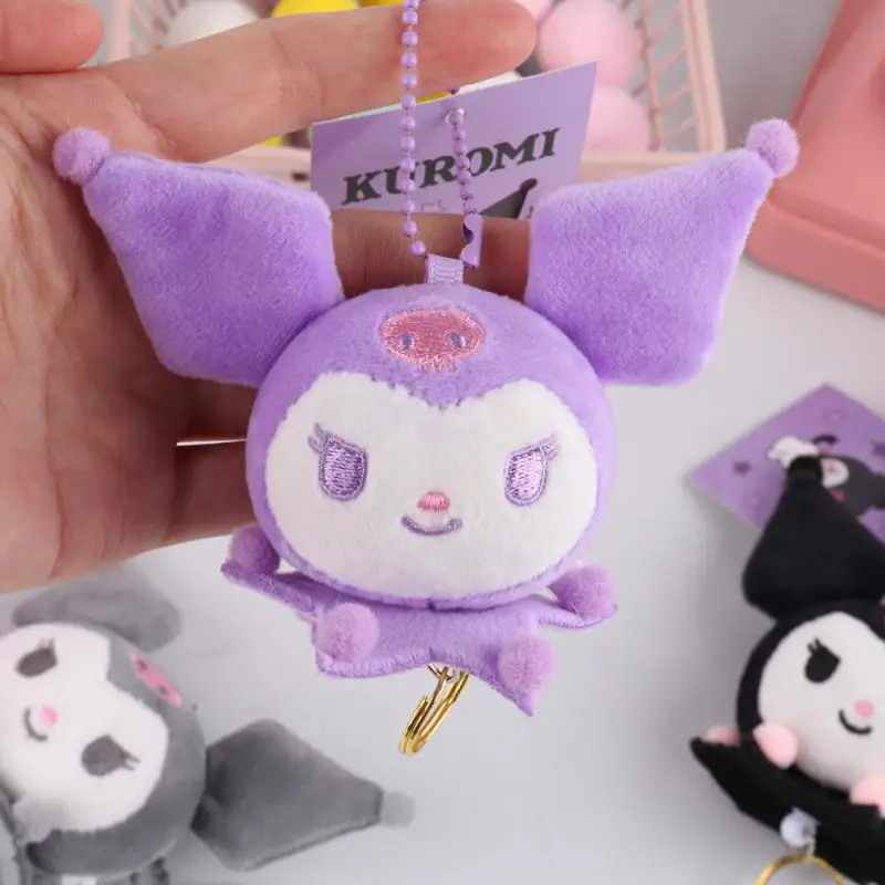 

Sanrio Plush Doll Kuromi Accessories Cute Beauty Kawaii Cartoon Anime Soft Scalable Keychain Pendant Toys for Girl Gift
