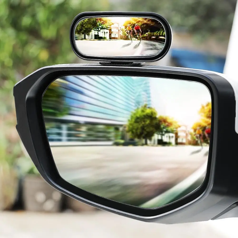 

Car Mirror 360 Degree Adjustable Wide Angle Side Rear Mirrors blind spot Snap way for parking Auxiliary rear view mirror F8Y0