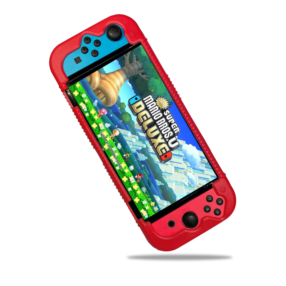 

Сумка для хранения для Nintendo Switch жесткий чехол переключатель OLED Защитный чехол силиконовый с подставкой для рук игровые аксессуары защитная...